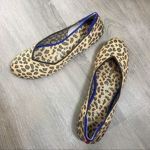 Rothy’s Rounded-Toe Cheetah Flats 6.5